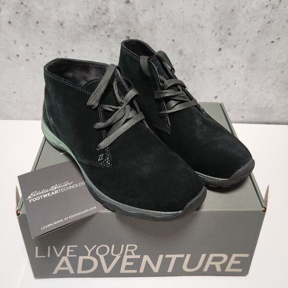 Eddie Bauer Departure Suede Chukka Boots Men\'s Size 9 Black 3387 main image 15